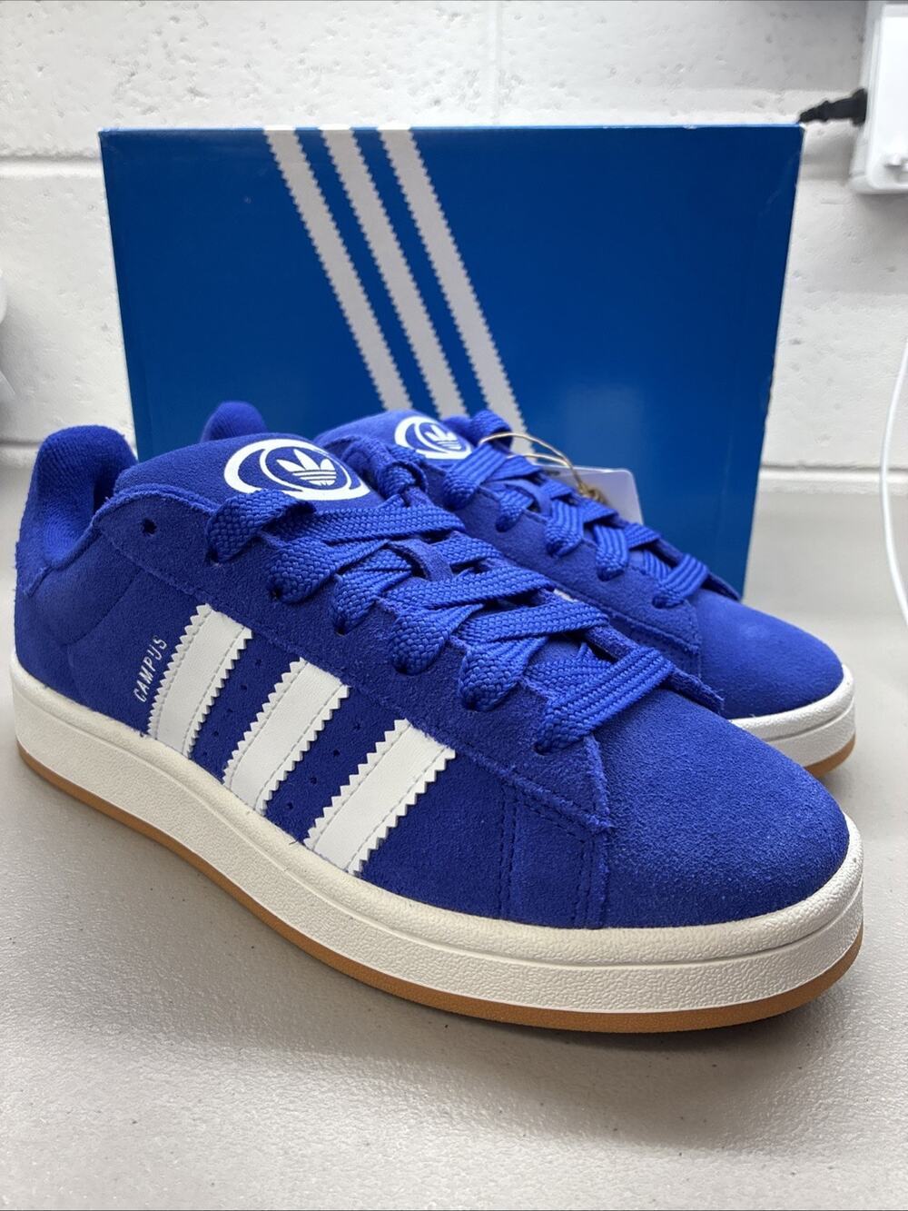 adidas Campus 00s J Semi Lucid Blue White Youth 6.5 Women 7.5 JH6333 Sneakers